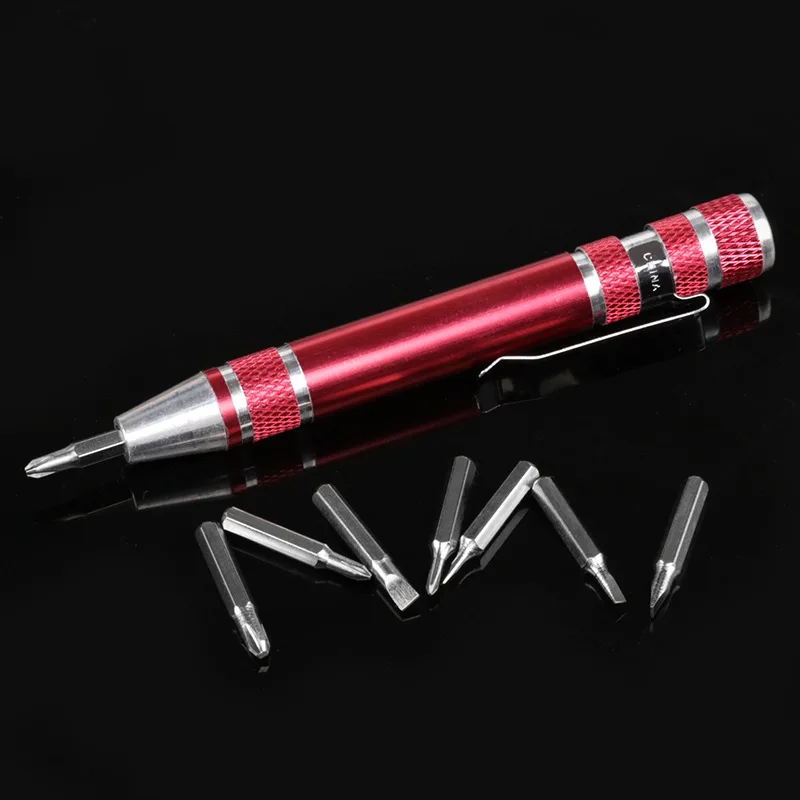 8 in 1 Screwdriver Set  Magnetic Small Screwdrivers Pen for Precision Repair Compact EDC Multifunctional Mini Repair Tools