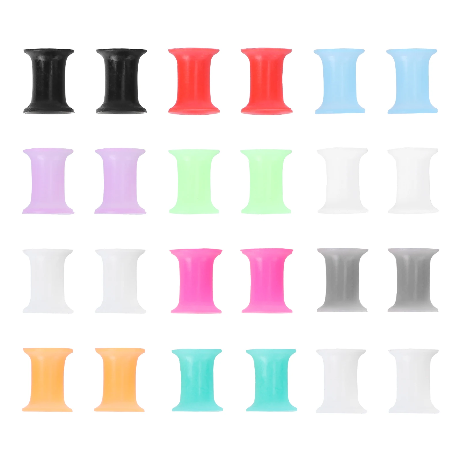 

24pcs Tunnels Plugs Stretchers Flesh Tunnels Ear Expanders Body Piercing Jewelry Mixed Color 6Mm Fashion Simple Women Gift Party