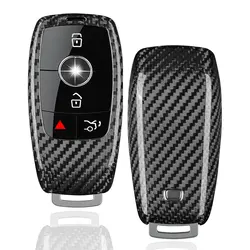 Carbon Fiber Key Fob Cover Case for Mercedes Benz Key Fob Protector for Benz W213 E200 250 E300 E350e E400 Smart Key Accessories