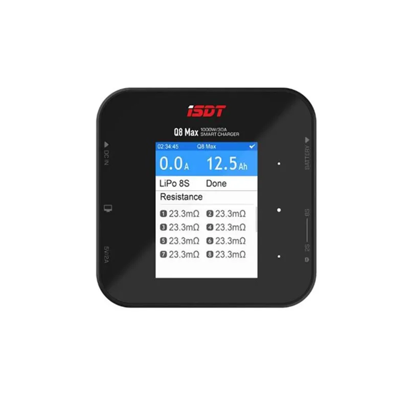 ISDT Q8 MAX Battgo Lipo Battery Charger/Discharger/Balance Charger Discharger 30A 1000W DC 2-8S LCD Display Digital Smart Batte