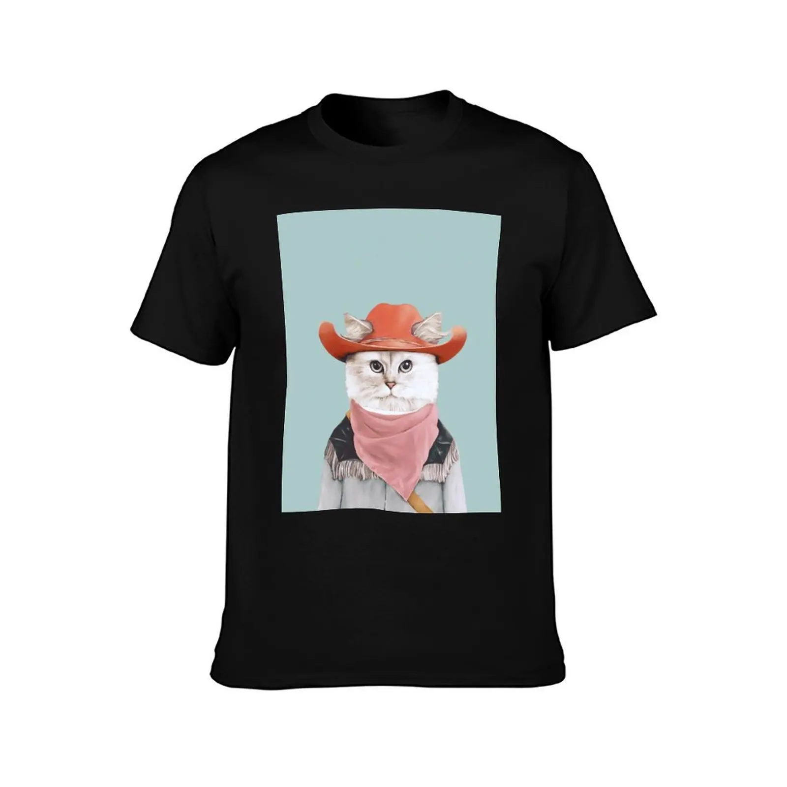 Rodeo Cat T-Shirt Simple Print Design T-Shirt