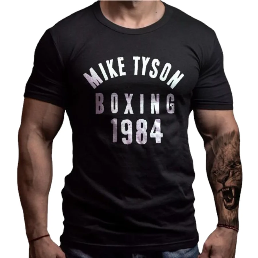 Mike Tyson T-Shirt Boxing Club Design Summer Cotton O-Neck Short Sleeve Men's T Shirt New Size S-3XL