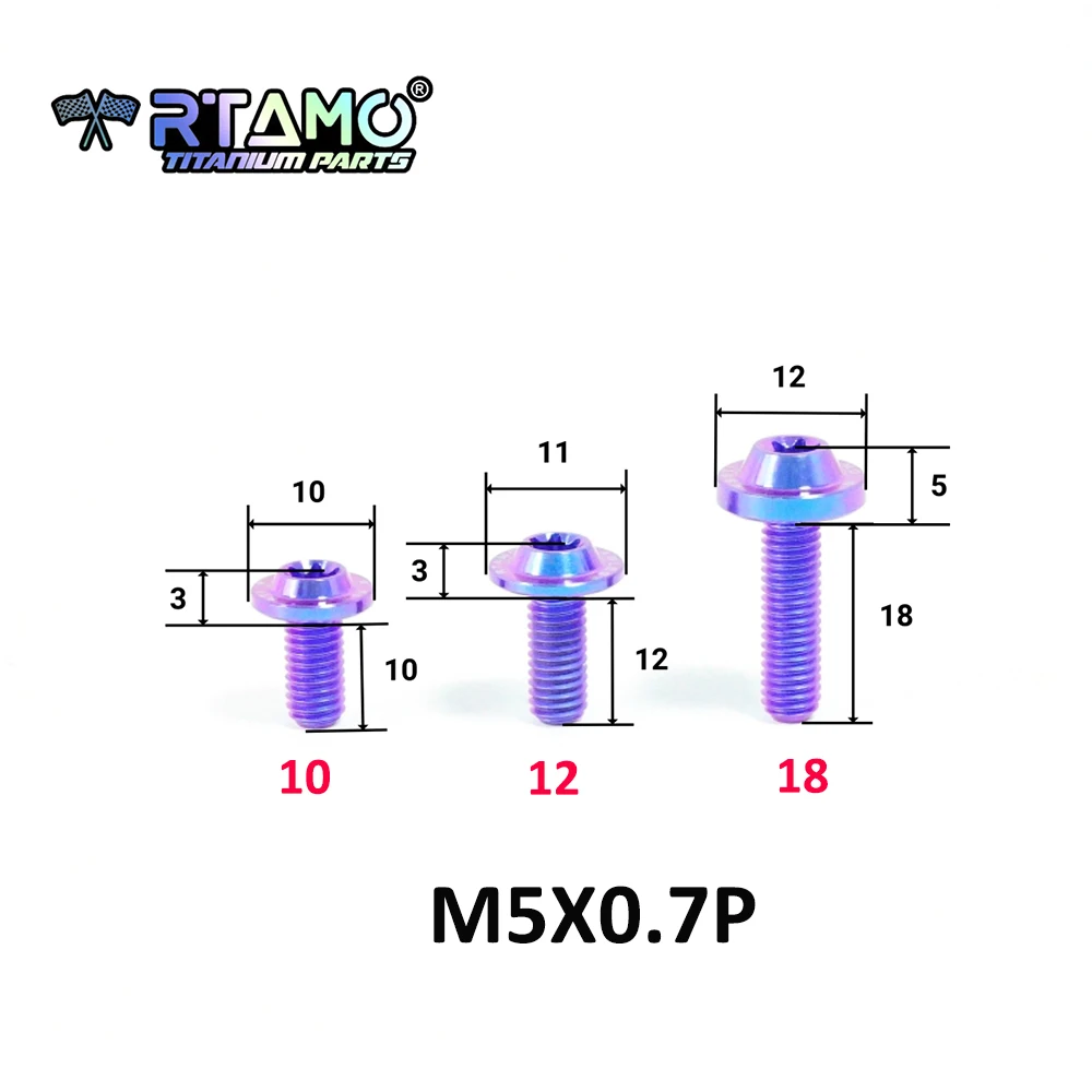 RTAMO Titans ch raube m5x10/12/15/18/20/25/30mm Torx T25 Kopf CNC Befestigungs element Ti Schrauben für Fahr modifikation – Detail 1