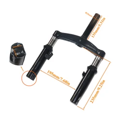 Front Fork Shock Absorption 10X6.00-5.5 Vacuum Tire Hub Front Fork For Mini Little Citycoco Harley Scooter Accessories