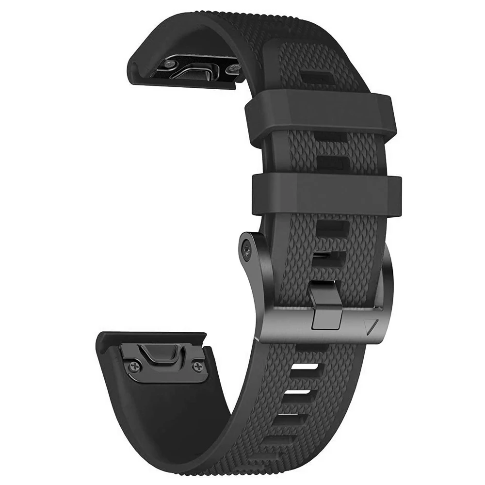 26 22mm  Official Screw Buckle Watchband For Garmin Fenix 7 7X 6X Pro 3HR EPIX Silicone Easyfit Wristband For Fenix 6 5 5X Watch