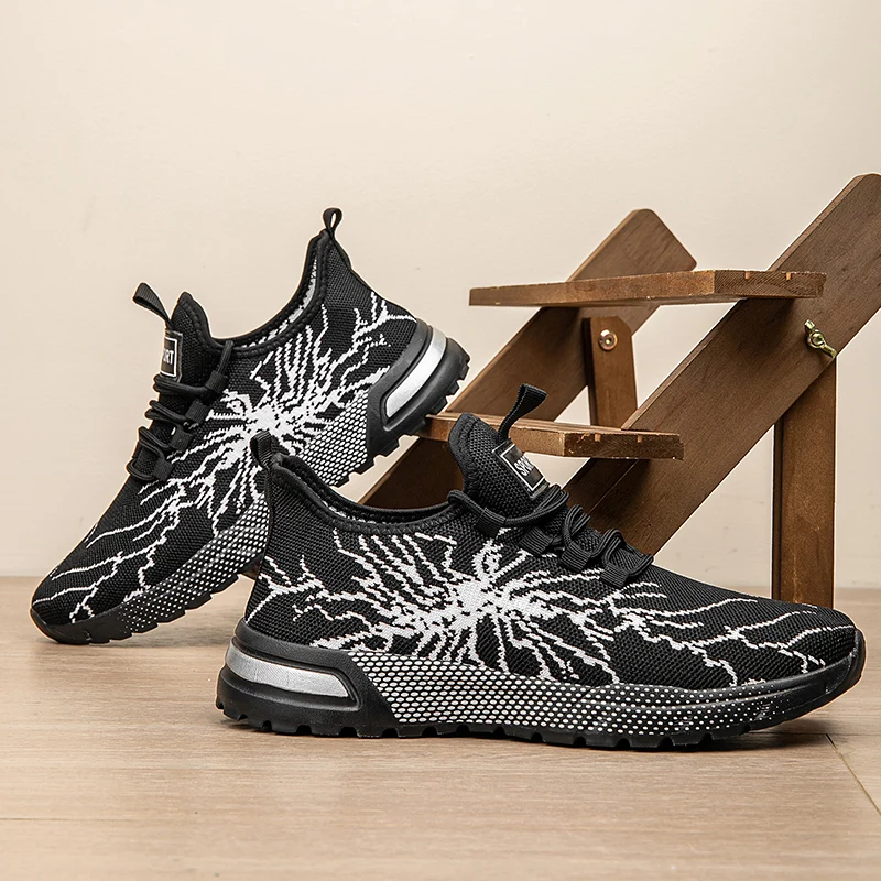 

Mens Breathable Mesh Running Shoes Casual Sports Sneakers Extra Sizes 45 46 Lightweight Comfortable for Walking Jogging