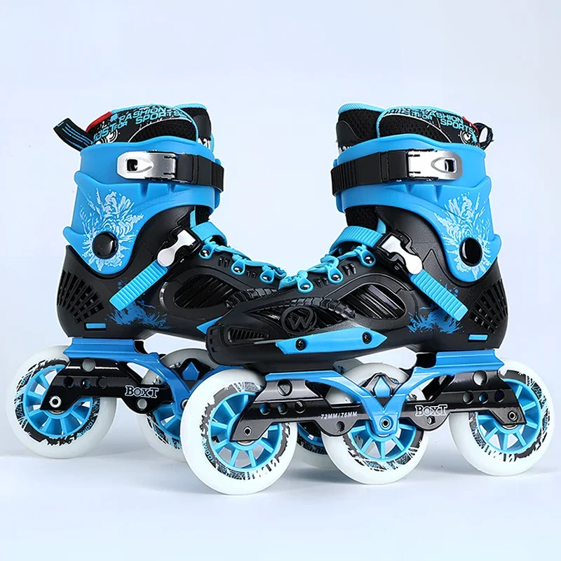 الكبار حذاء تزلج بعجلات الرجال النساء 3/4 عجلات المهنية سرعة أحذية التزلج سباق زلاجات دوارة حرة الاستخدام المزدوج معدات اللياقة البدنية