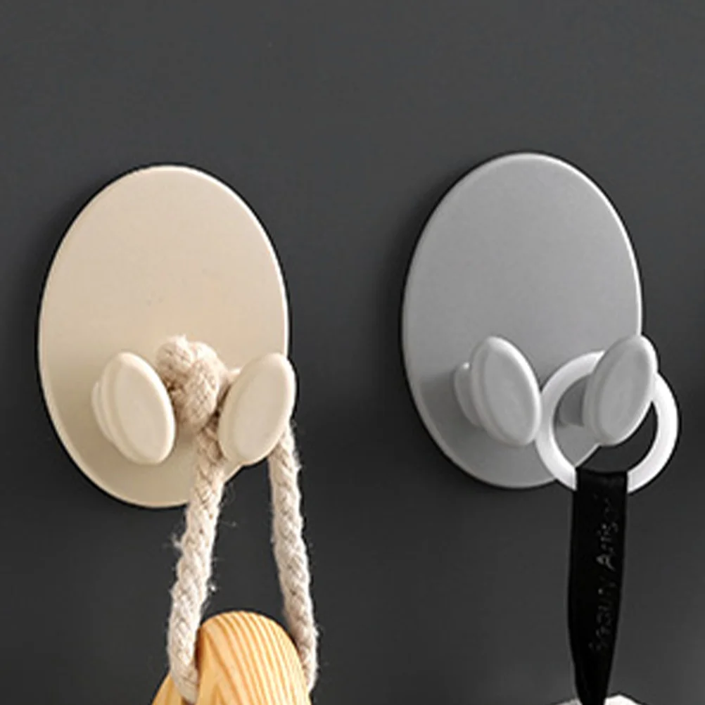 

4 pcs Power Cord Organizer Adhesive Plug Holder For Socket Cable Storage Multi-Function Hook Towel Key Phone Mount Apricot