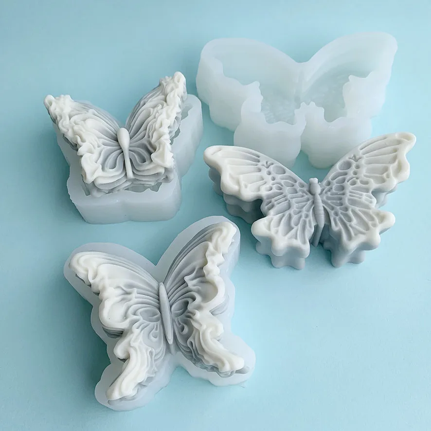 3D Butterfly Silicone Candle Mold Aromath Candles Soap Molds DIY Plaster Butterfly Angel Ornament Making Home Decor Craft Gifts