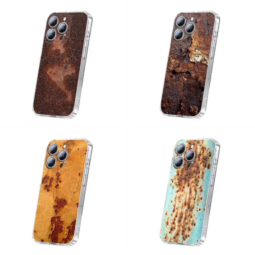 

Retro Industrial Style Rusty Phone Case For iPhone 17,16,15,14,13,12,11 Plus,Pro,Max,Plus,E,SE4,Mini Transparent Cover