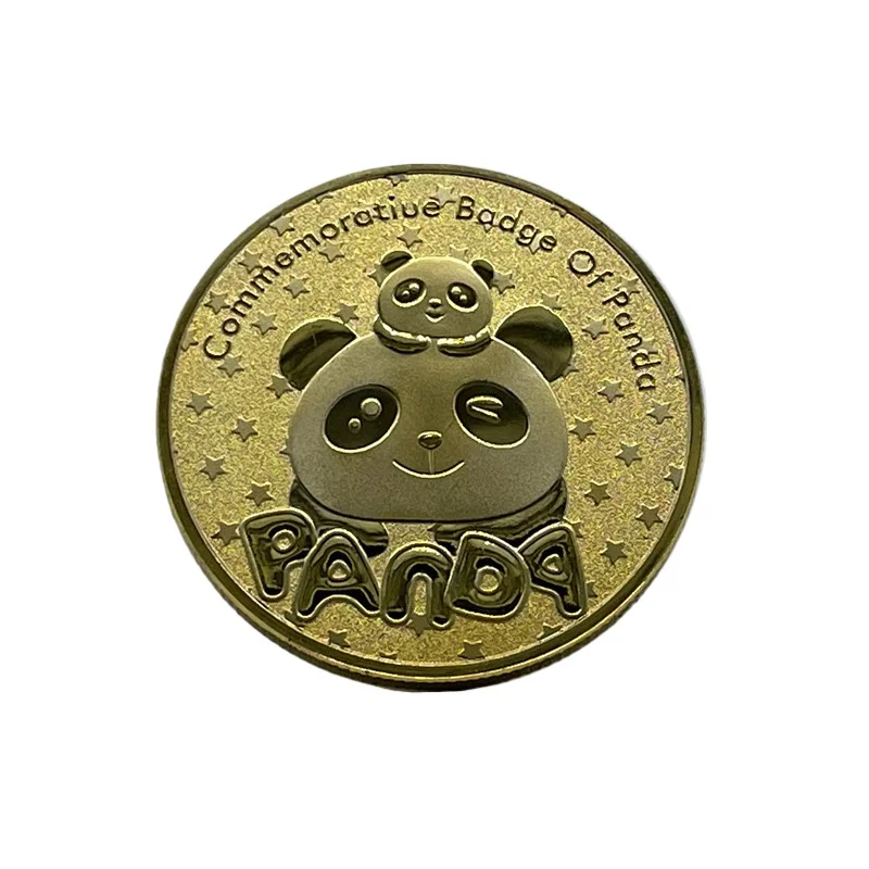 China's National Treasure Giant Panda Gold Plated Commemorative Coin Silver Panda Coins for Collection Souvenir Gift Home Decor