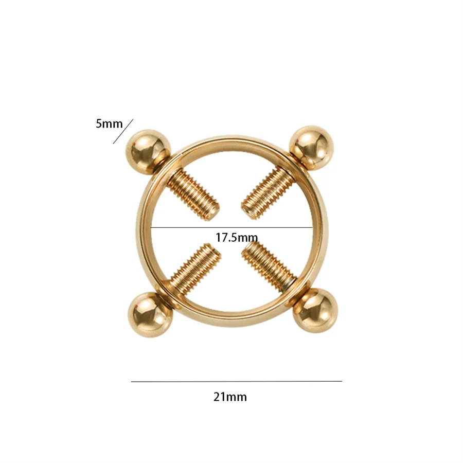 1 pz regolabile in acciaio inossidabile rotondo non penetrante anello per capezzoli scudo gioielli penetranti per il corpo morsetti per capezzoli gioco per adulti per le donne