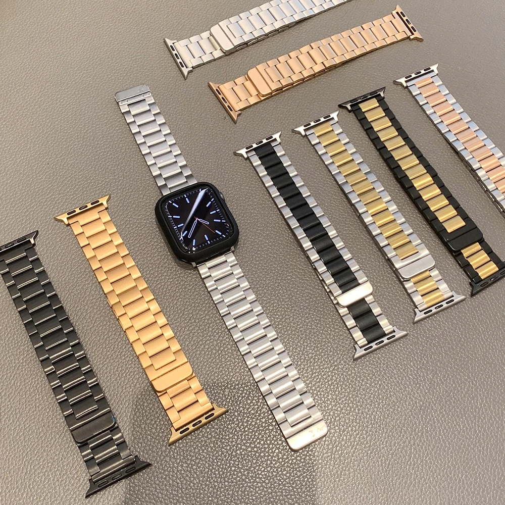 For Apple Watch Strap ultra2 49 46 45 44 42 41 40 38mm metal band Business woman wristband smartwatch Accessories S1098765432 SE