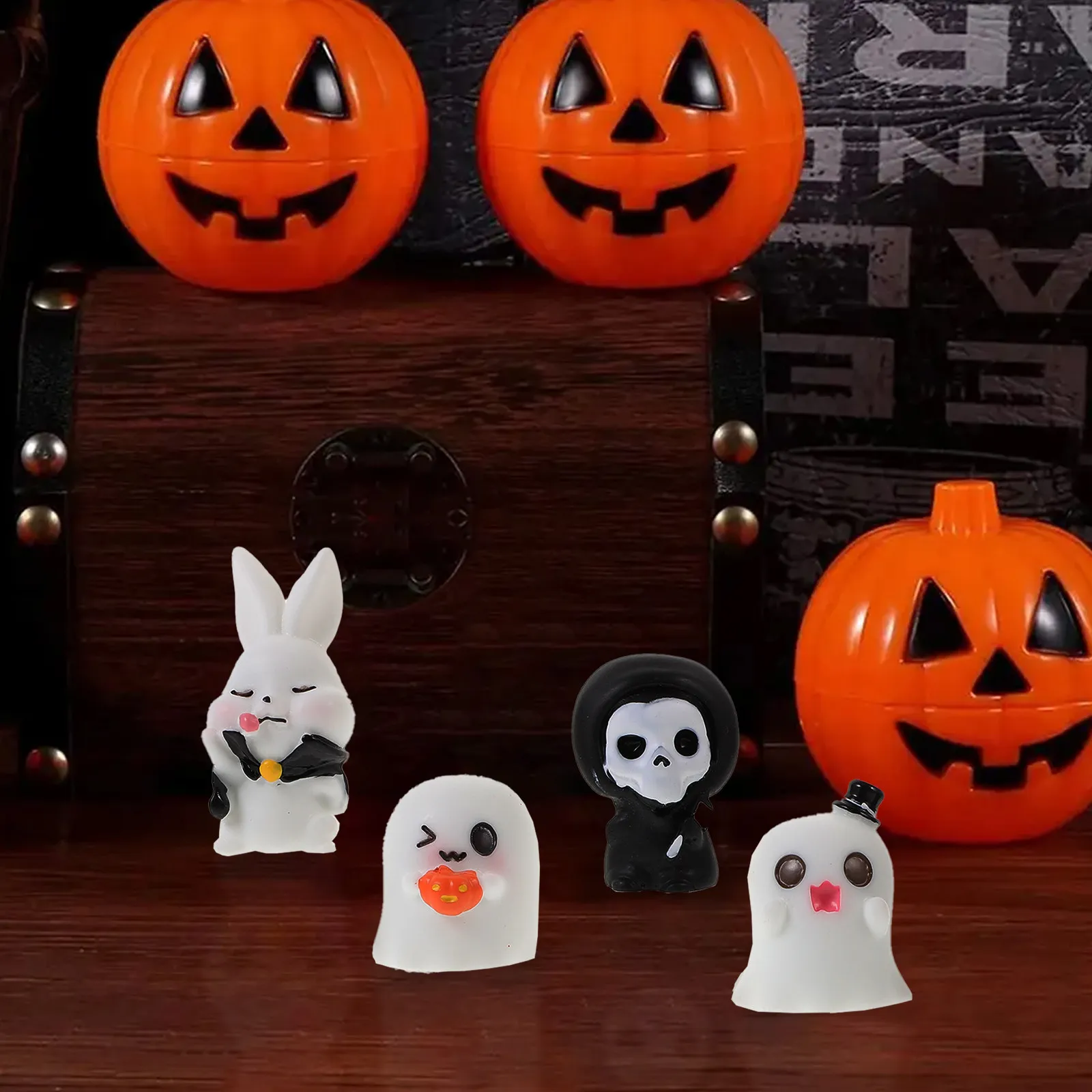 

20Pcs Halloween Resin Miniatures for DIY Decor Micro Landscape Ornaments Party Props Candy Bag Fillers Home Desktop Adornment