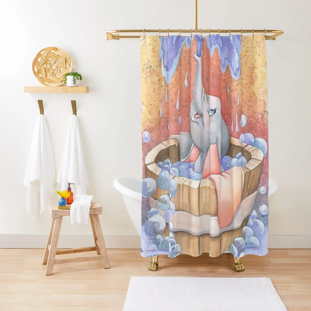 Sweet Dumbo Shower Curtain Shower Sets For Bathroom Transparent Bathroom Shower Curtain