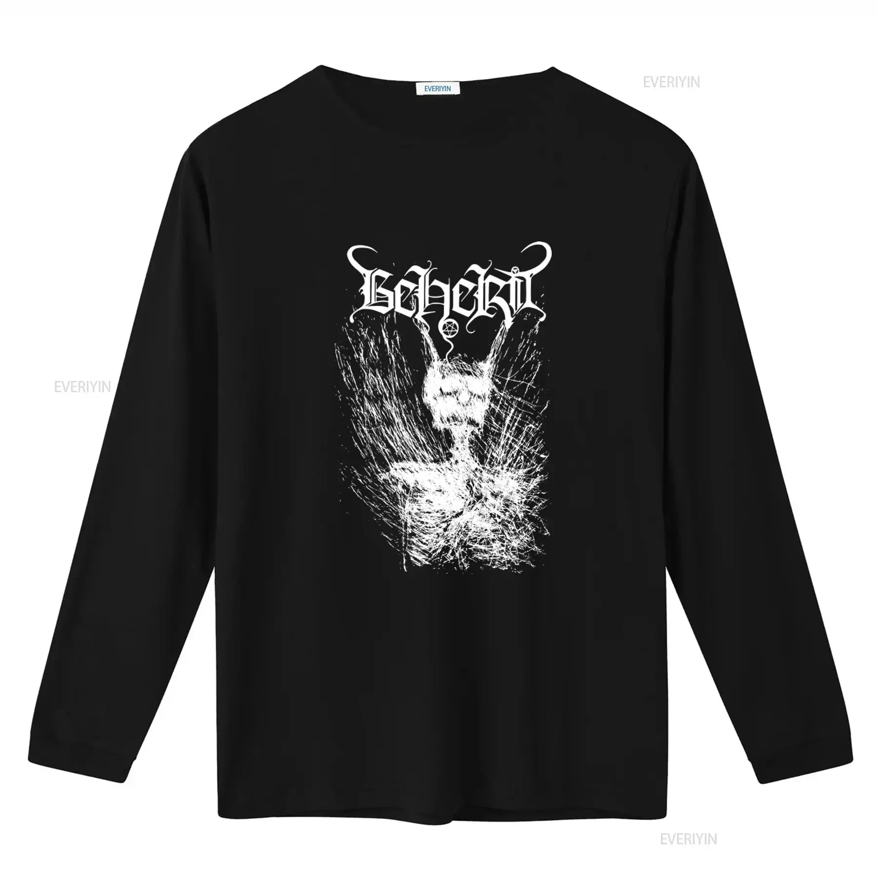 BEHERIT Bardo Exist Heavy Metal Band T shirt For Rock Style vintage Washed Stylish Top For Everyday Wear streetwear Versatile