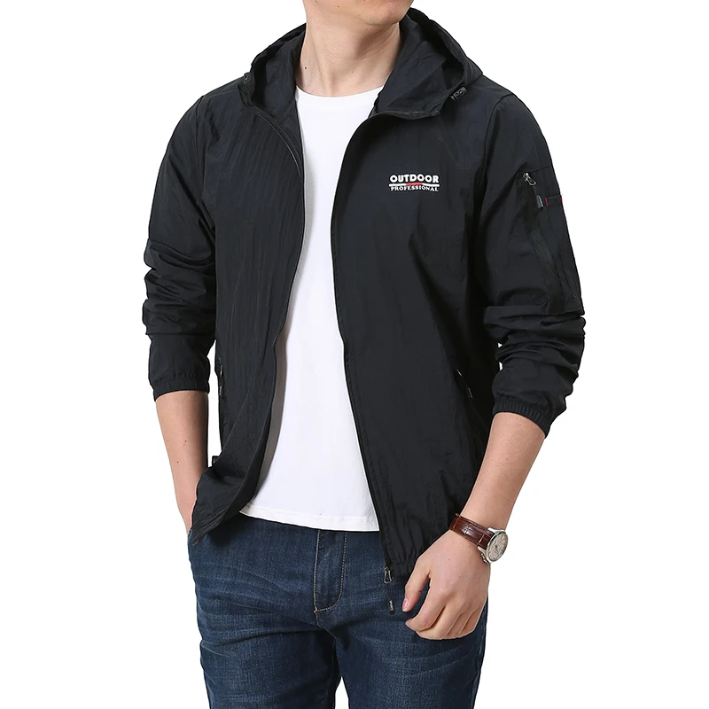 

Men Hooded Jacket Outdoor Fishing Hiking Sun Protection Thin Breathable Jacket Summer Outdoor Quick Dry Anti Ultraviolet Coat