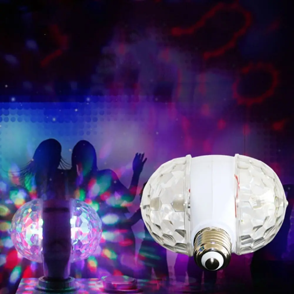 6W AC85-265V inda LED Ampoule Scenic Éclairage Auto Rotation Coloré Clip Stroboscope RVB Lampe Portable Créatif Chang Lumières Bar