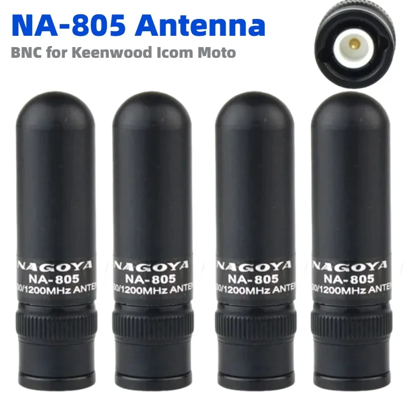 4pcs New Nagoya NA-805 BNC Dual Band 144/430/1200MHz Short 4.5cm Antenna for Keenwood Icom Motorola Vertex Standard RADIOS