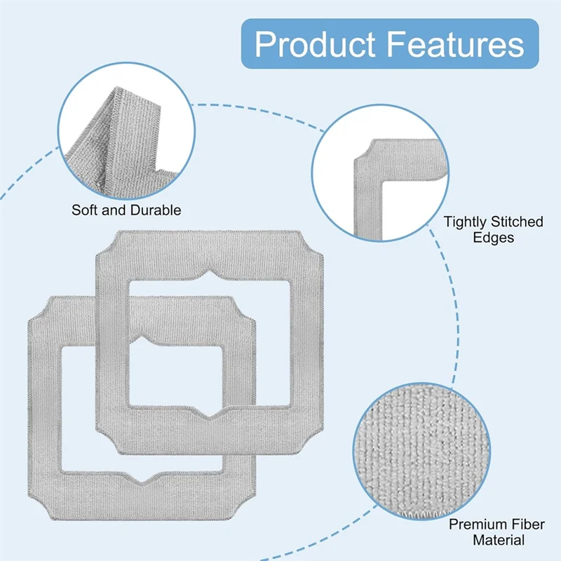

A26T-10Pcs For Ecovacs Winbot Mini Replacement Parts Wipes Cleaning Cloth, Microfibre Cleaning Pad