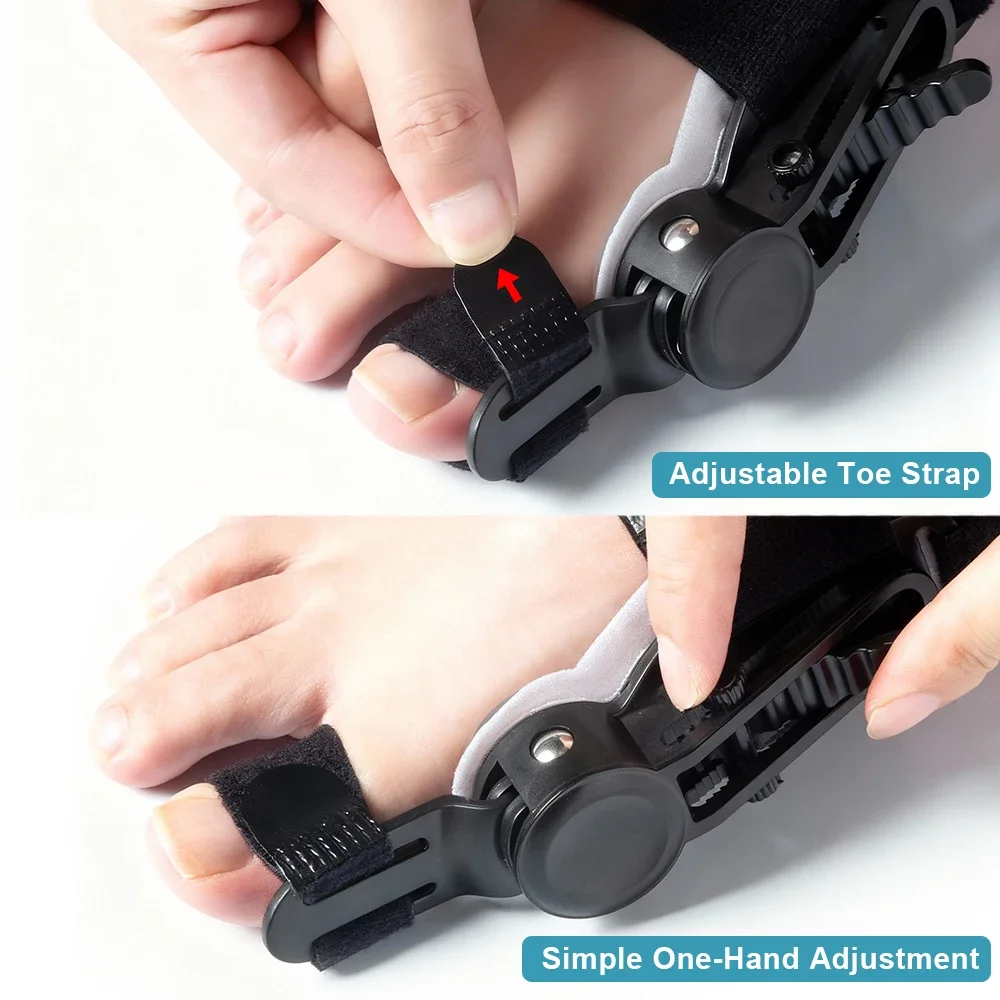 1/2/4Pcs Ankle Support Hallux Valgus Toe Corrector, Rotatable Dial Bunion Splint for Left Right Foot, Adjustable Support Tension