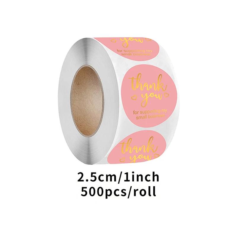 500 قطعة/لفة ورق ملصقات ذاتي اللصق شكرًا لك عناصر لاصقة تصنيف اسم ملصقات مغلف السدادة تسميات شخصية #4