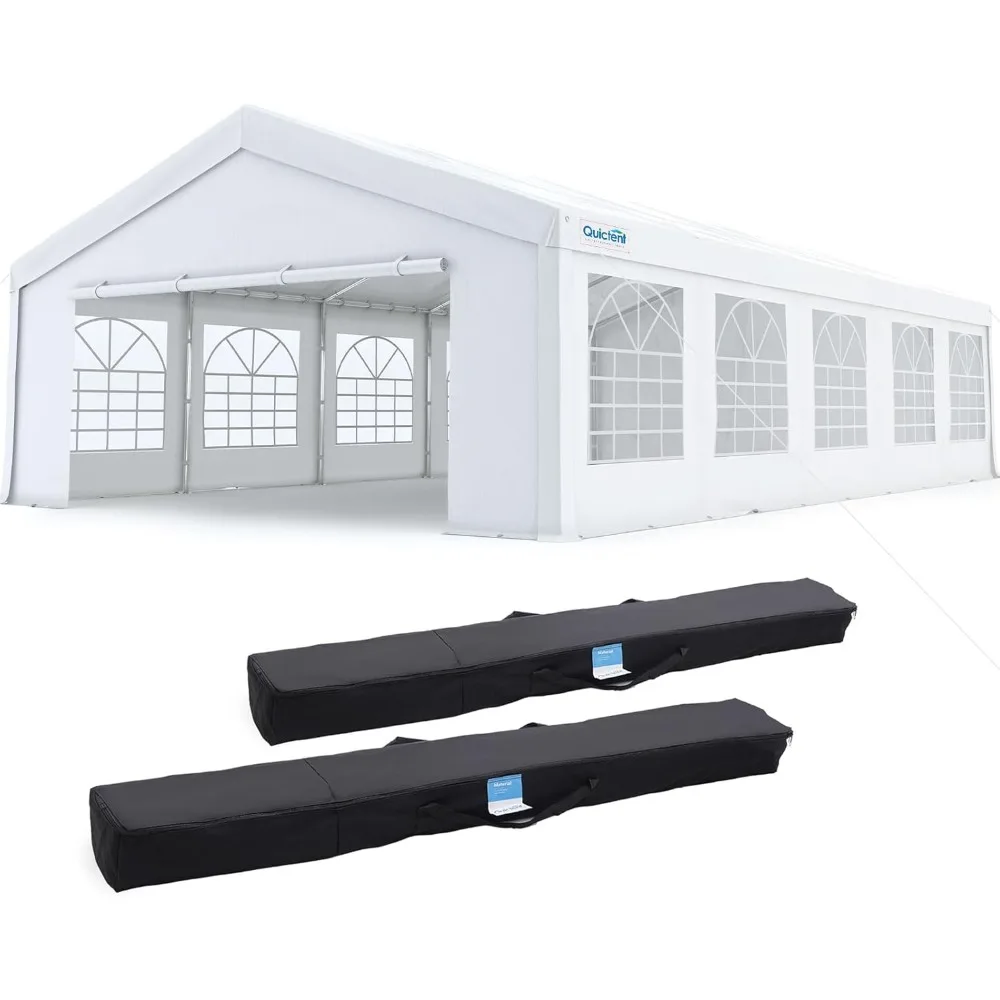 

16x32 Party Tent Heavy Duty Outdoor Canopy Tent Carport Wedding Event Shelter BBQ Wedding Tents for Parties with Storage Bags(C