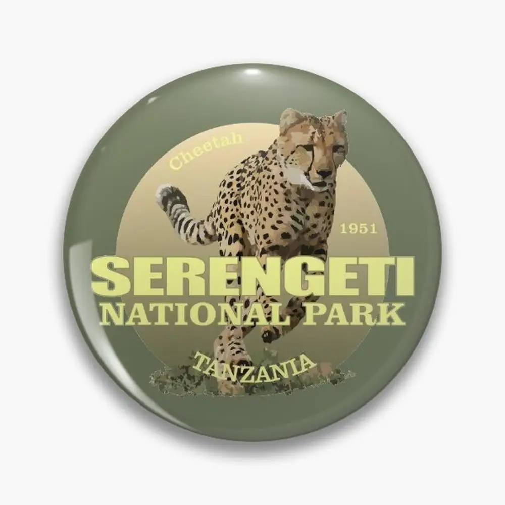 Serengeti National Park (Cheetah)(WT) Pin Buttons Brooches  Jewelry Accessory Customize Brooch Fashion Lapel Badges