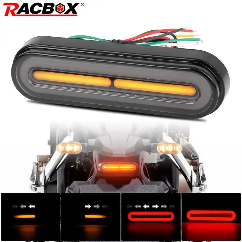 DRL Tail Brake Light for Pit Bike Dirt Motorbike ATV 4X4 Rear Left Right Flowing Turn Signal Lamp Flash Stop Position Taillight