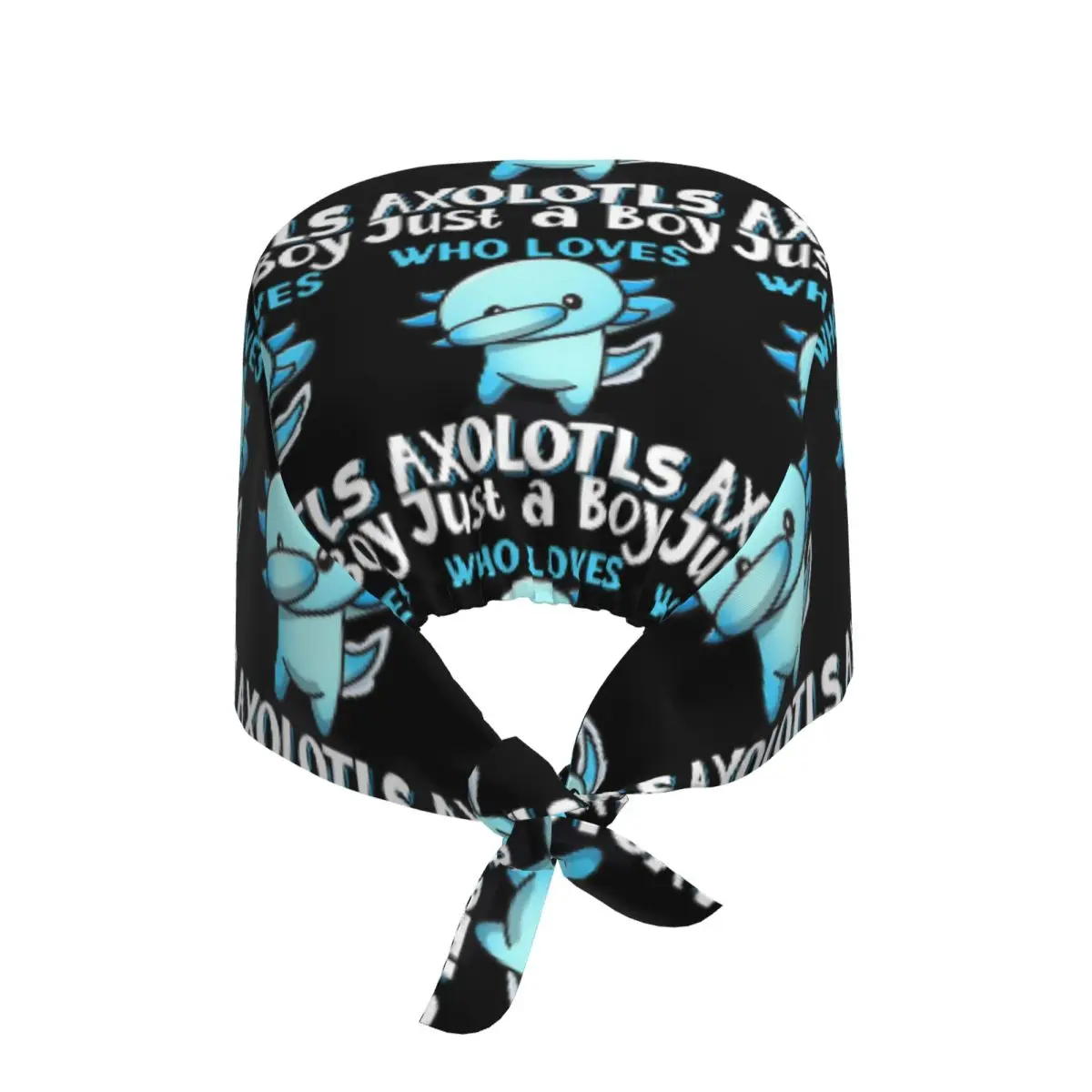 Just A Boy Who Loves Axolotls Scrub Hat Doctor Working Surgical Cap Men Women Adjustable Nursing Caps for Dentist