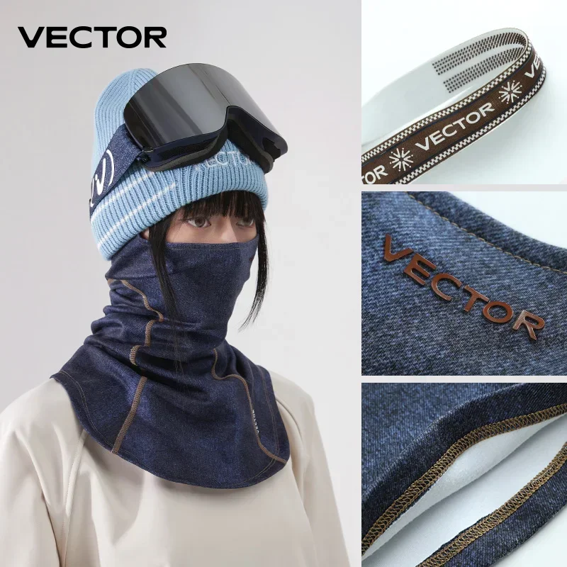 VECTOR Traspirante Sci all\'aperto Snowboard Moto Scaldino invernale Sport Mezza maschera Copri sciarpa triangolare Maschera da sci