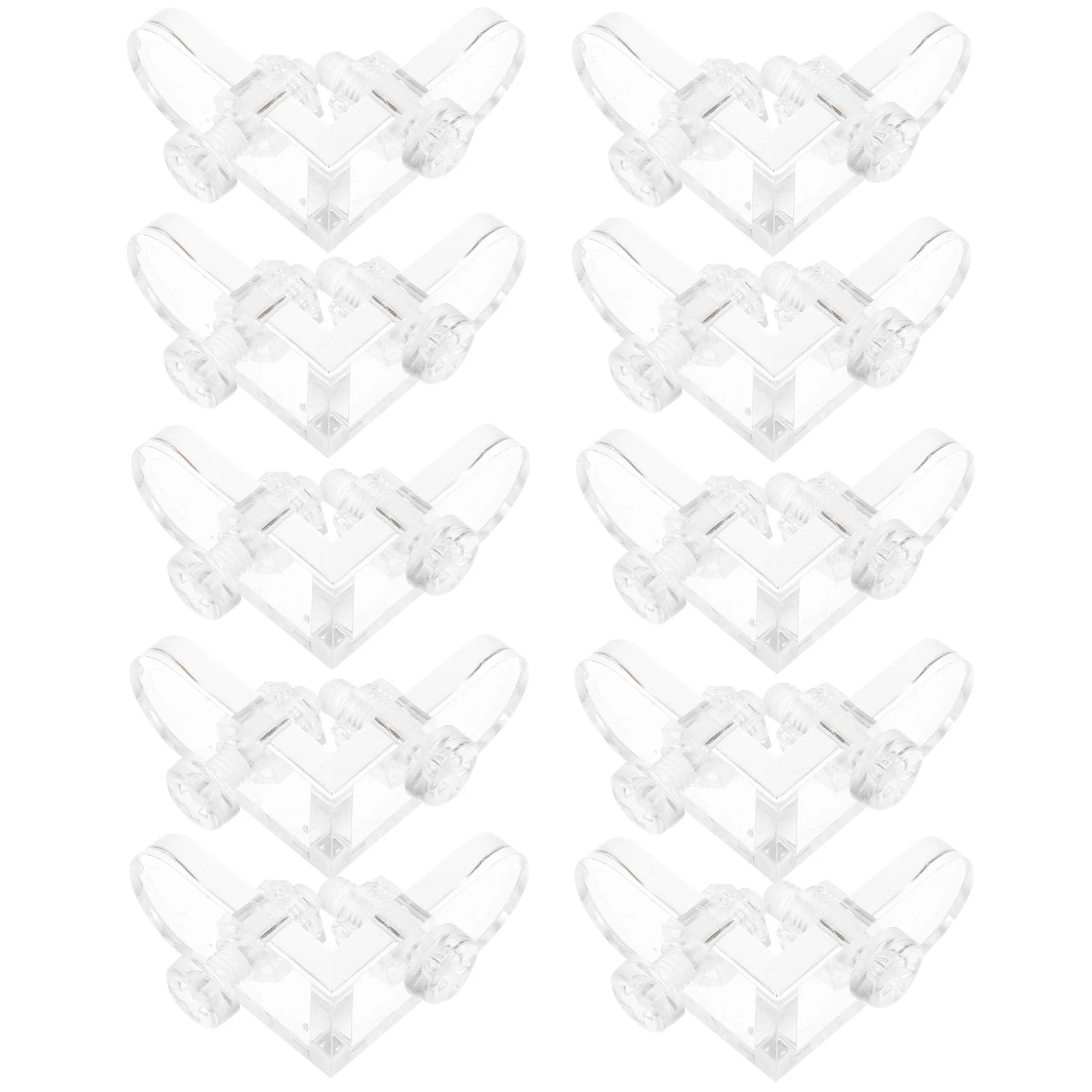 

10 Pcs Acrylic Corner Code Brace Furniture Protectors Assembled Angle Brackets for Tables Guards