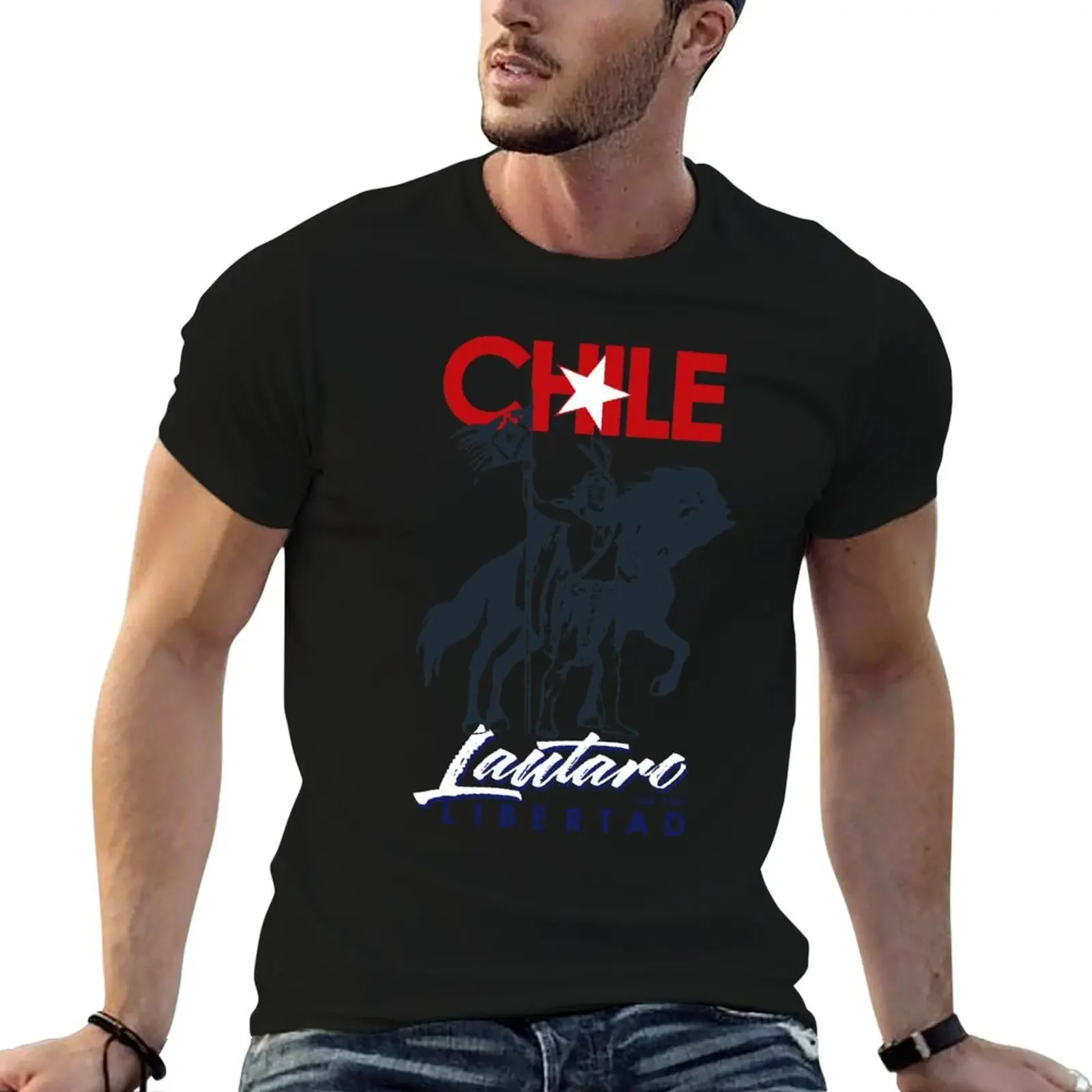 

LAUTARO V2 - MAPUCHE TOQUI - Chilean Indigenous Leader - Native Modern Graphic T-Shirt oversized graphic tee men t shirts