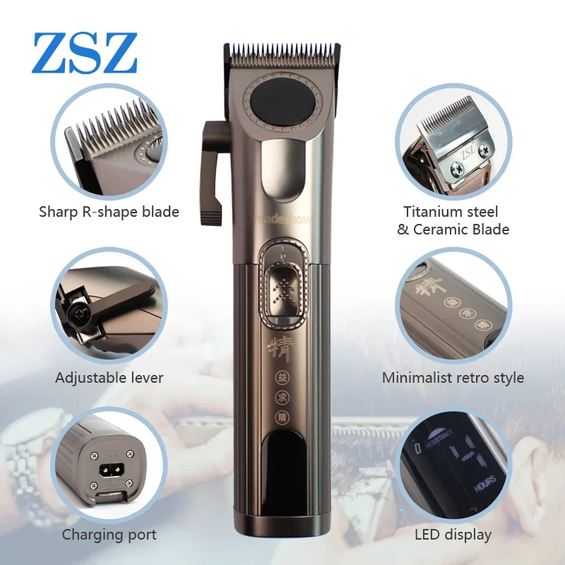 Madeshow M8F Newest Professional Barber Commercial Hair Powered  Trimmer Hotel For Men Cutting Machine