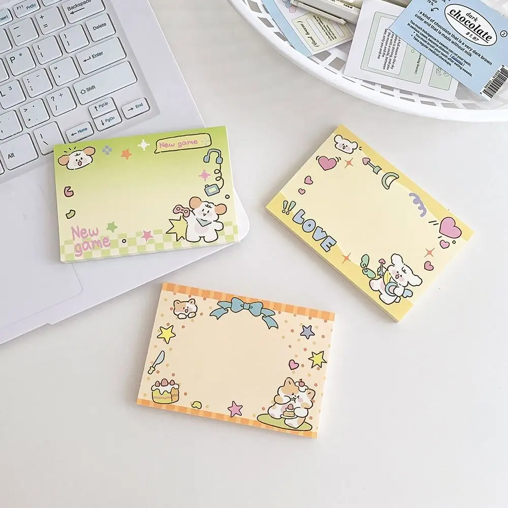 Многофункциональный 50-листовой блокнот, милые еженедельные удобные наклейки, мультяшная нелипкая бумага для сообщений для офиса, школы