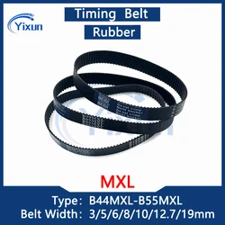 MXL Loop Synchronous Timing Belt B44 B45 B46 B47 B48 B49 B50 B51 B52 B53 B54 B55 Width 3/5/6/10/19mm For 3D Printer Toothed Belt