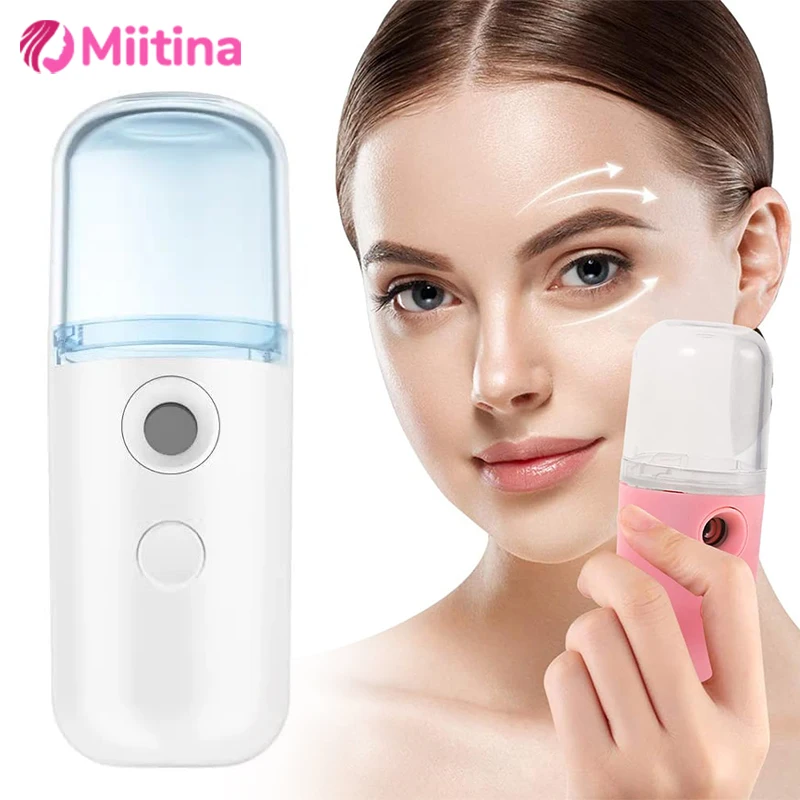 

Mini Portable Humidifier Facial Steamer Device Face Hydration Sprayer Nano Facial Moisturizing Mist Sprayer Beauty Spa Skin Care