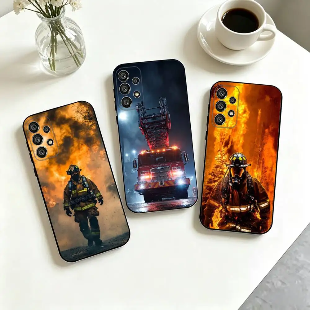 Firefighters Put Out F-Fires  Phone Case Black Silicone Soft For Samsung S25,S24,S21,S22,S23,S30,Ultra,S20,Plus,Fe,Lite Gift