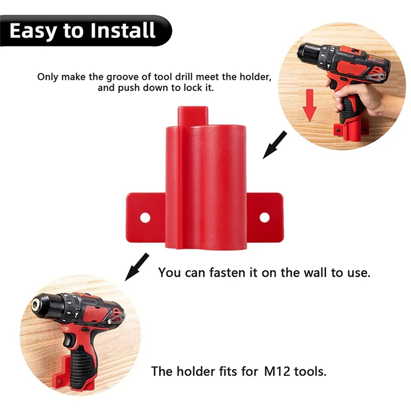 

AF89-4 шт. инструменты, крепления для аккумулятора, держатель для Milwaukee M12, 12 В, держатель для дрели, настенное крепление, кронштейн для хранения, основание
