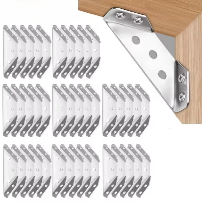 

10-20 шт. угловые кронштейны из нержавеющей стали, угловой соединитель для мебели, соединитель для полки, опора для шкафа, крепежная рама, угловая скоба с винтом