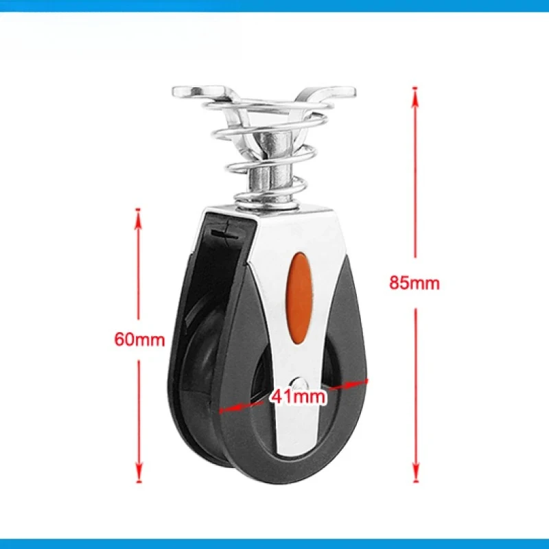 1500Lbs Load Sheave Block Universal Head Single Pulley Swivel Sailboat Plain Bearing Block Rope Runner Boat Pilates Accessories