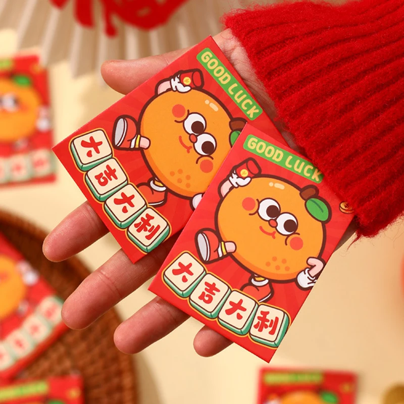 10Pcs Chinese Style Snake Year Red Envelope Creative Spring Festival Lucky Money Envelopes Cartoon Cute Mini Red Packet Gifts