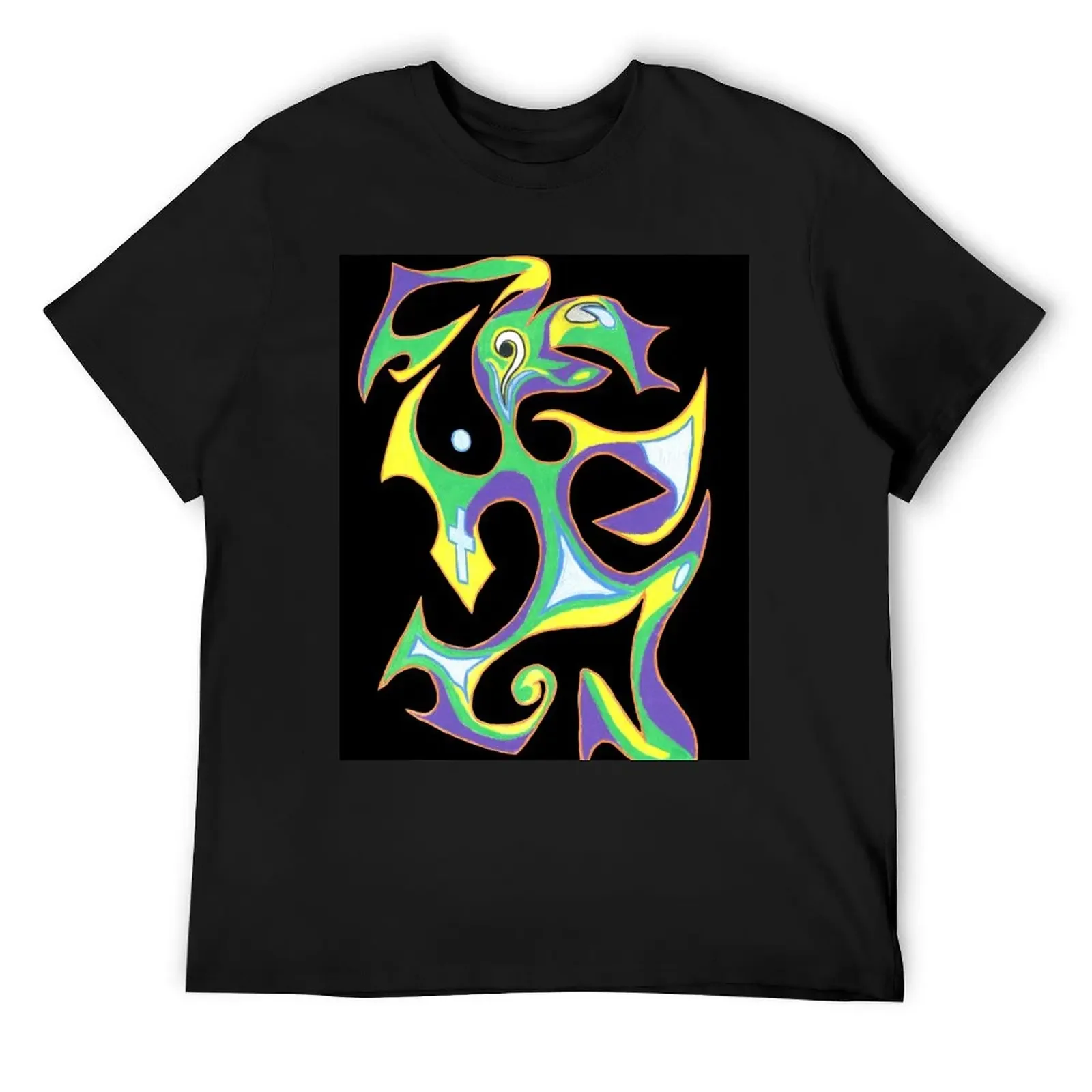 

Abstract Jester on Black T-Shirt topping Blouse customizeds summer tops vintage t shirt men