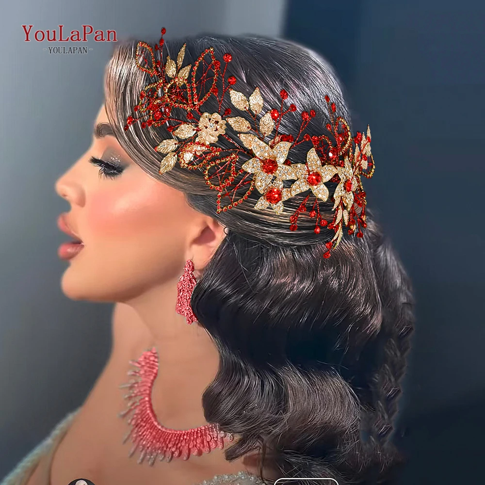 TOPCLS EEN-Bandeau de cheveux en cristal avec fleur en alliage, pièce de sauna de mariage, diadème et couronne de jardins pour les patients de la