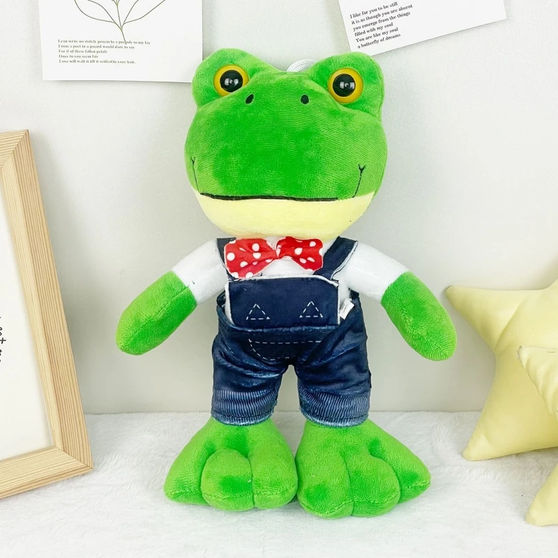 New 2026  25cm Cute Magic Expression Plush Frog Toy Soft Stuffed Animal Doll Kids Plush Toy Cartoon Girl Wholesale Gift Toy