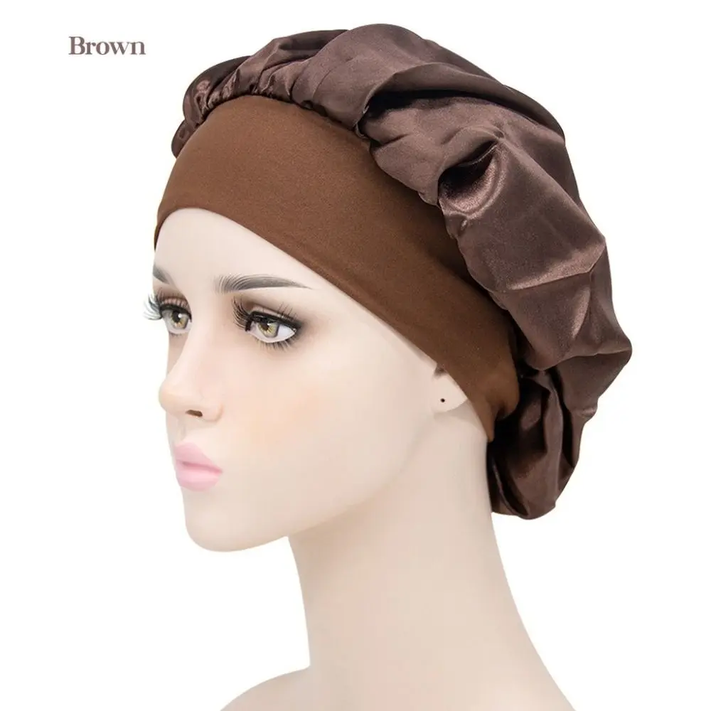 

Fashion Elastic Sleep Cap Adjustable Breathable Head Wrap Head Cover for Men Women