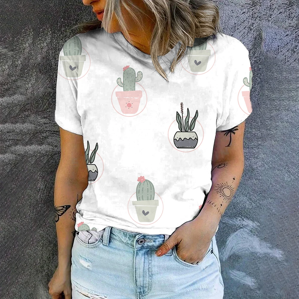 Casual And Comfortable New Crew-neck T-shirt Summer Fashion Trend Loose Short-sleeved High-quality Simple Casual Women's T-shirt