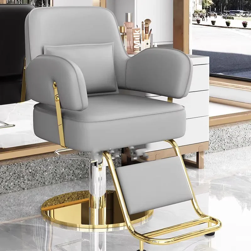 Aesthetic Unique Professional Modern Barber Chairs Footrest Design Salon Chairs Simple Silla De Corte De Pelo Salon Furniture