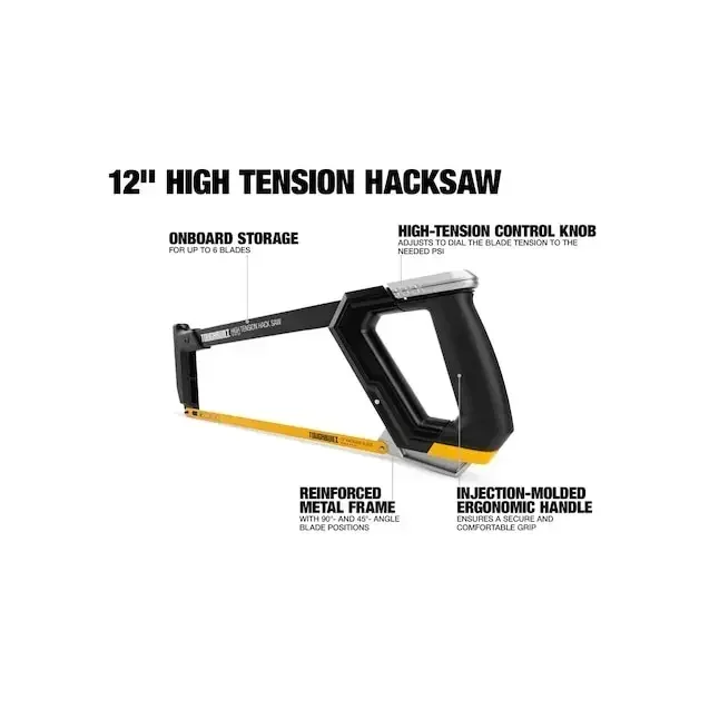 TOUGHBUILT TB-H4-22H 12in Haute Tension Scie À métaux Jardin Scie Outils À Main Scie À Main Mini Scie Circulaire