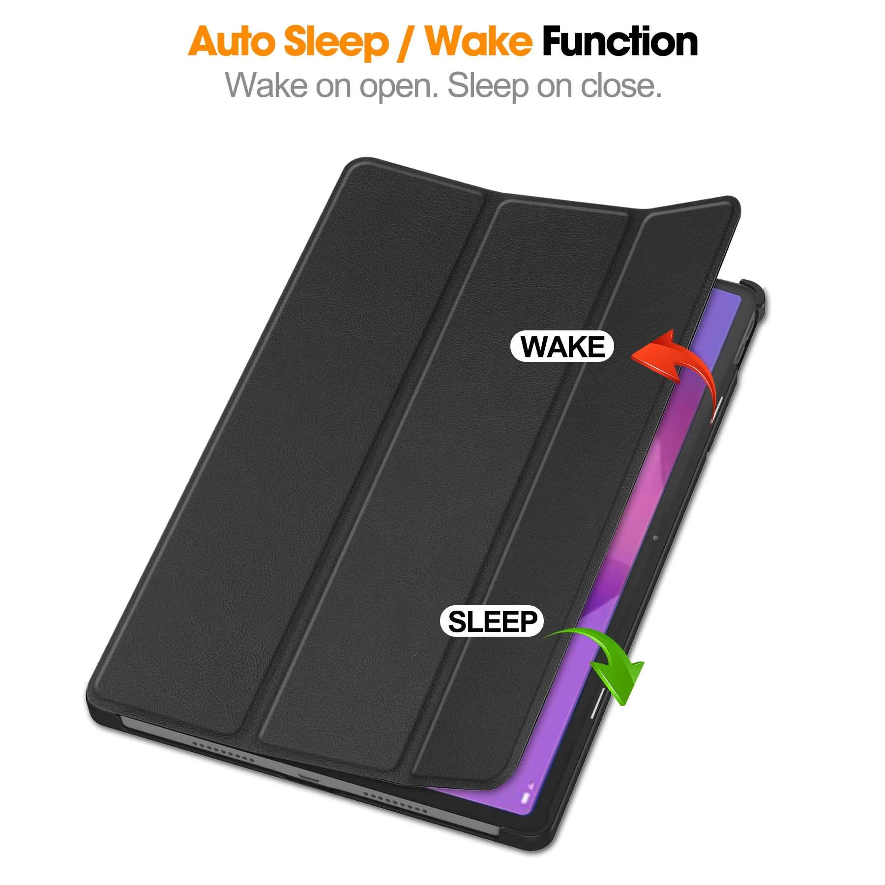 For Lenovo Tab Xiaoxin Pad Pro 12.7 2025 Tri-Folding Stand Magnetic Smart Cover for Idea Tab Pro cover case with Auto Sleep
